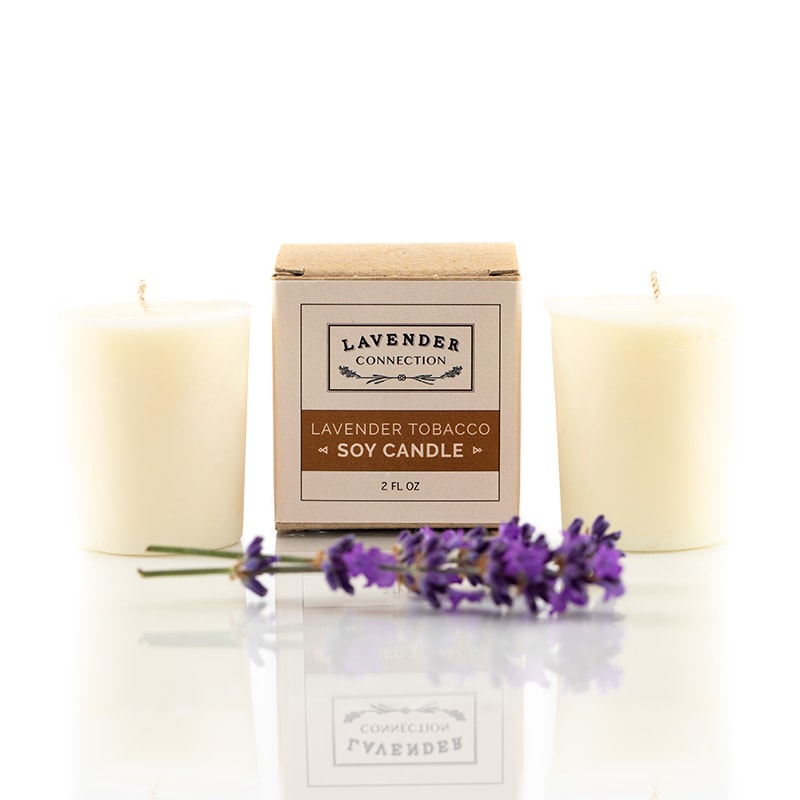 Lavender Tobacco Votive Candle Lavender Connection