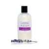 Lavender Connection Lavender Body Wash in a clear bottle with black cap and pearlescent white body wash