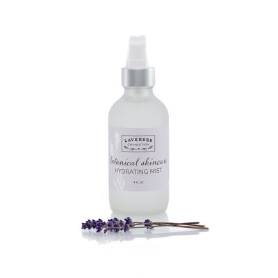 Lavender Connection 4 fl oz Lavender Botanical Hydrating Mist in a frosted glass spray bottle